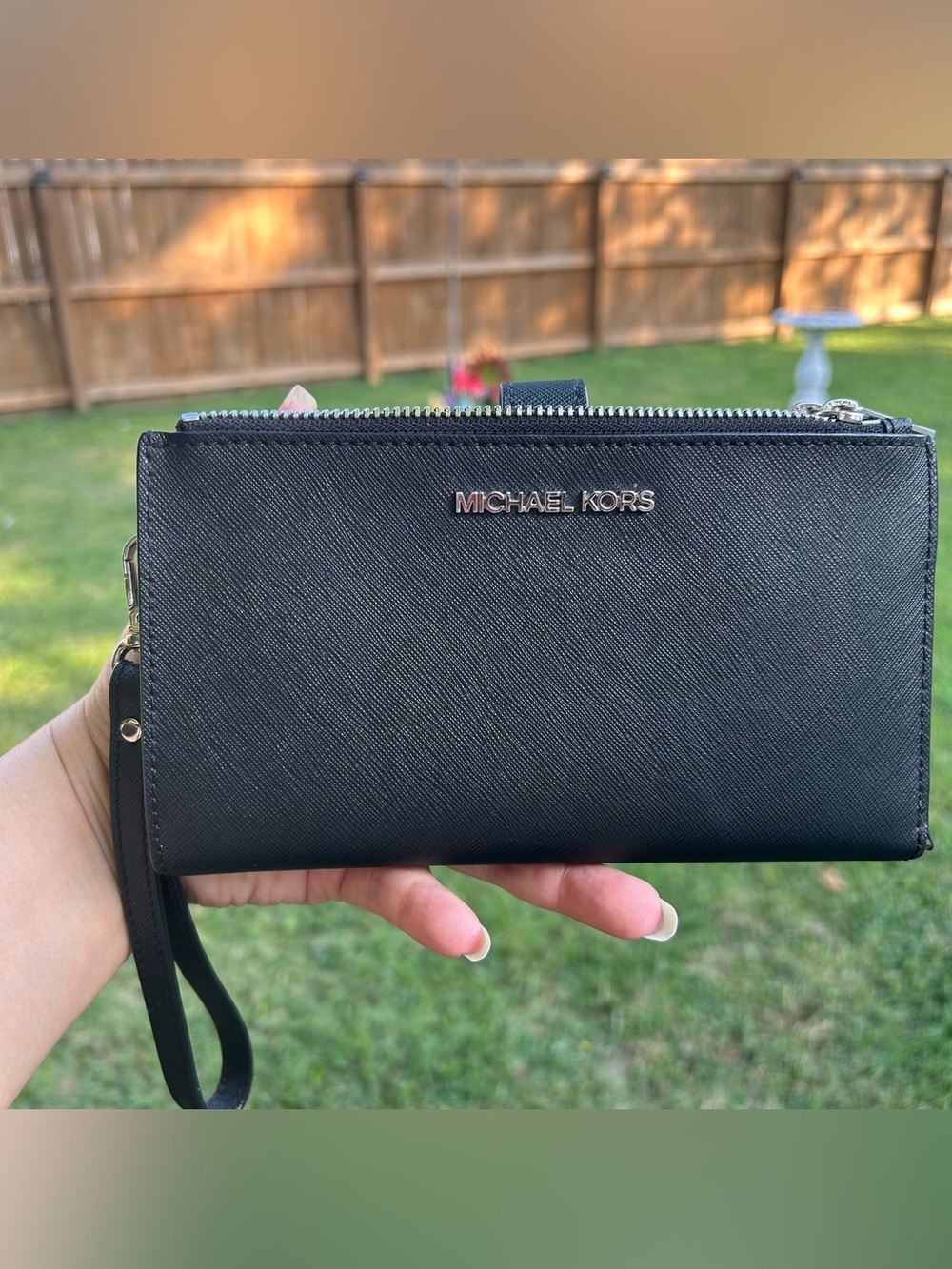 Michael Kors Black Saffiano Leather Wristle